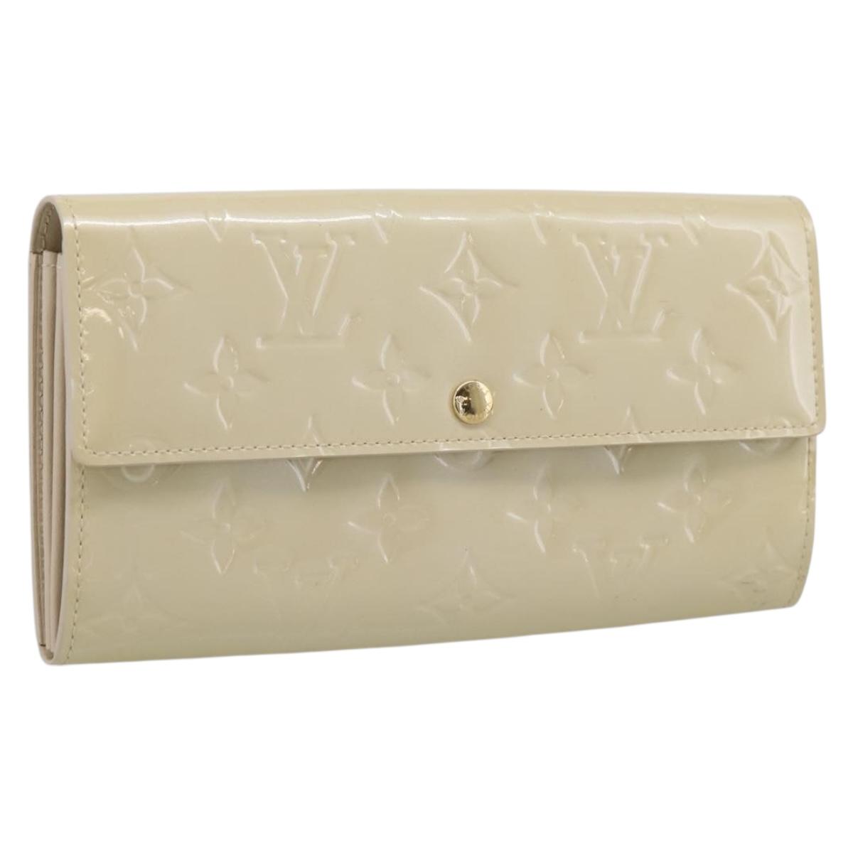 LOUIS VUITTON Vernis Portefeiulle Sarah Wallet Broncorail M91466 LV Auth 201013V