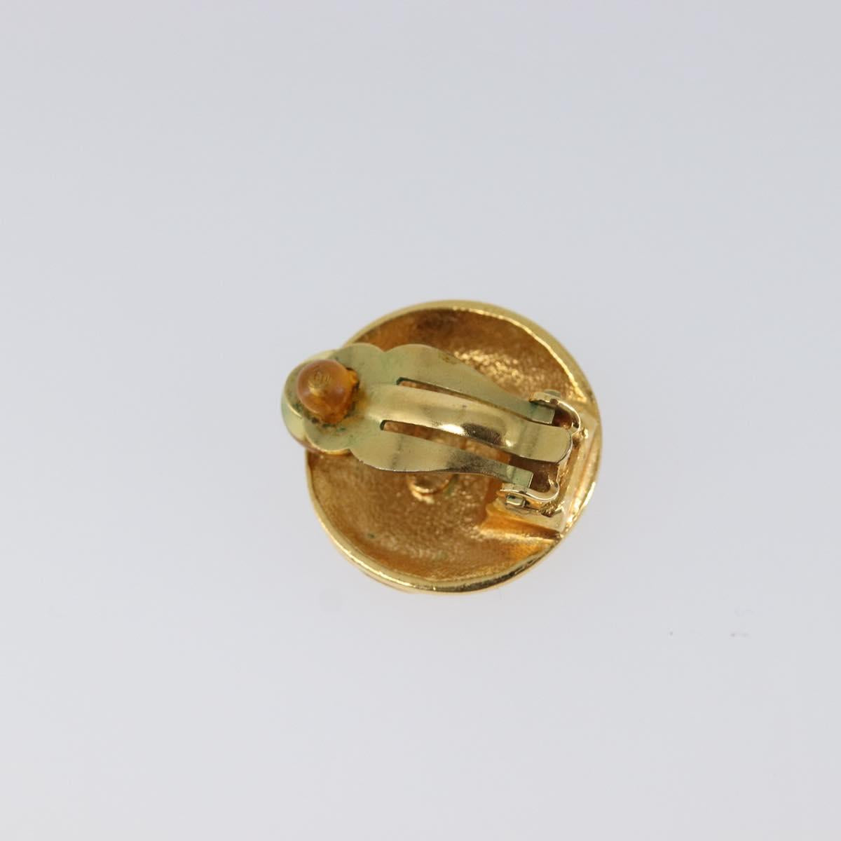 CHANEL Earring metal Gold Tone CC Auth 201015V
