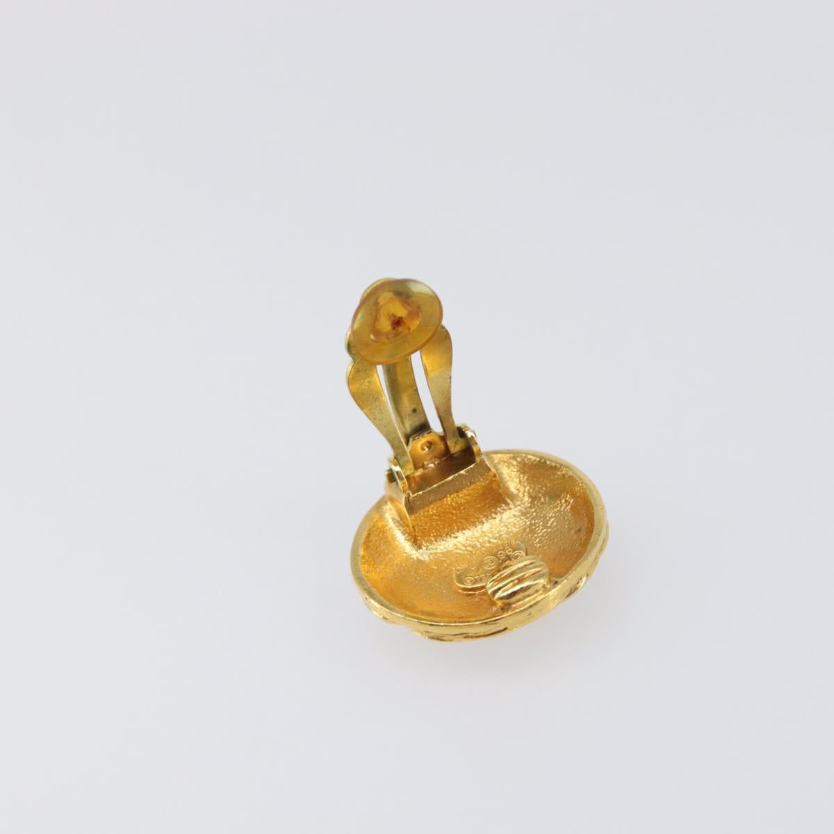 CHANEL Earring metal Gold Tone CC Auth 201015V