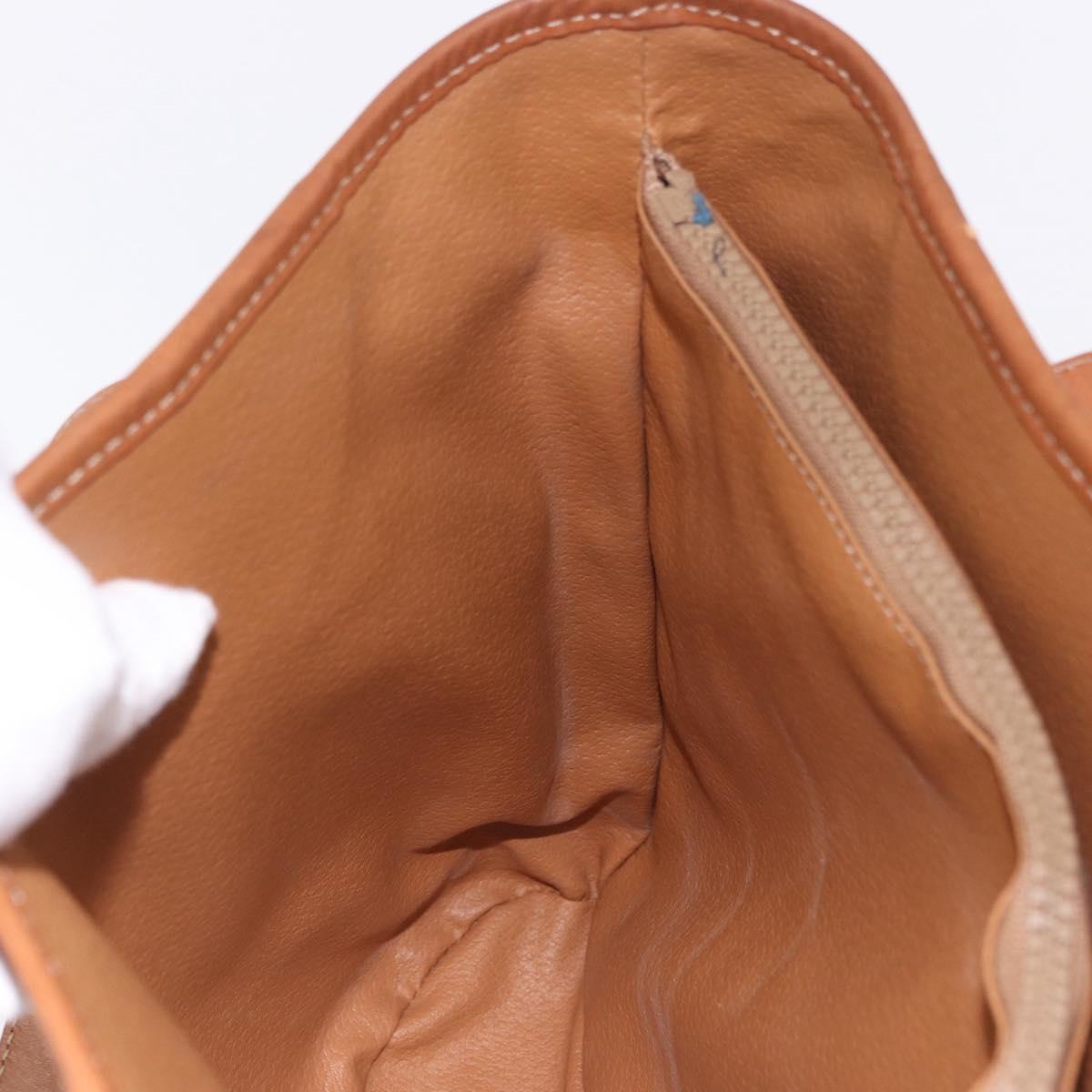 CELINE Macadam Canvas Tote Bag PVC Leather Brown Gold Auth 201082