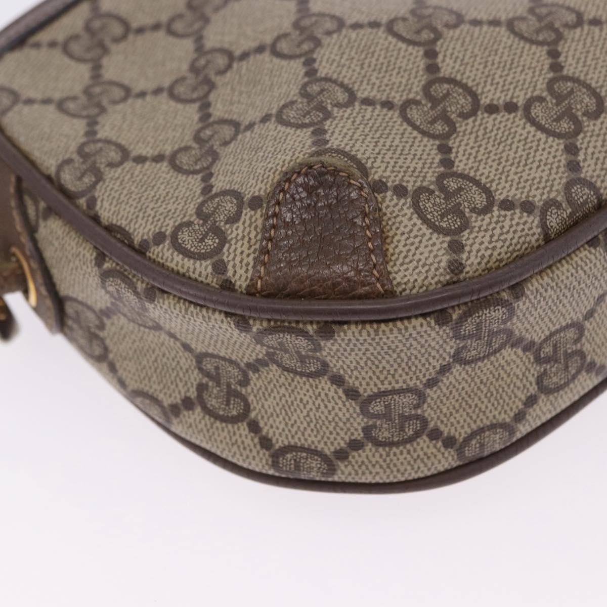 GUCCI GG Supreme Web Sherry Line Bag PVC Beige Gold 89 02 066 Auth 201083