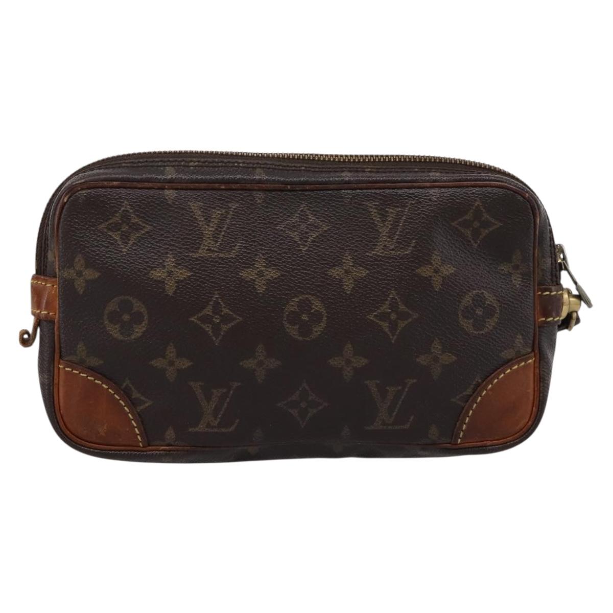 LOUIS VUITTON Monogram Marly Dragonne PM Clutch Bag M51827 LV Auth 201122