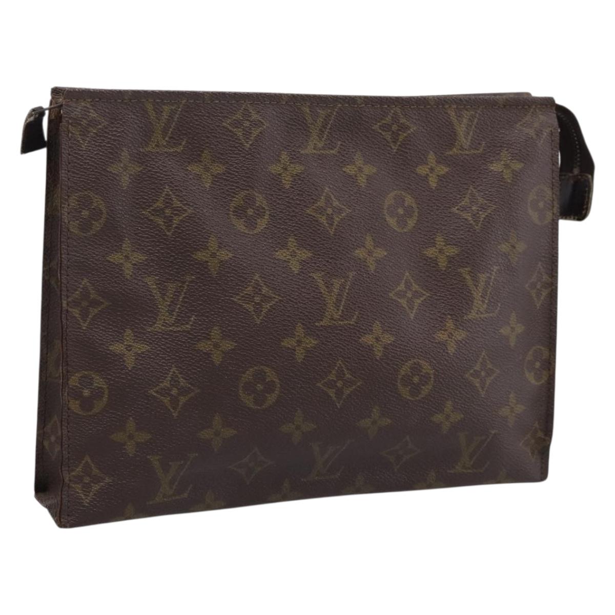 LOUIS VUITTON Monogram Poche Toilette 26 Pouch M47542 LV Auth 201123