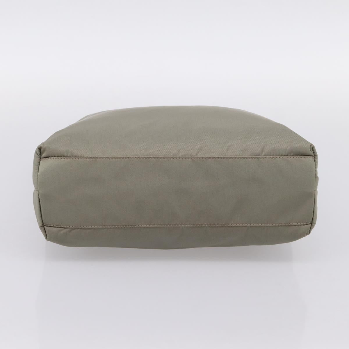 PRADA Tote Bag Nylon Green Silver Auth 201124A