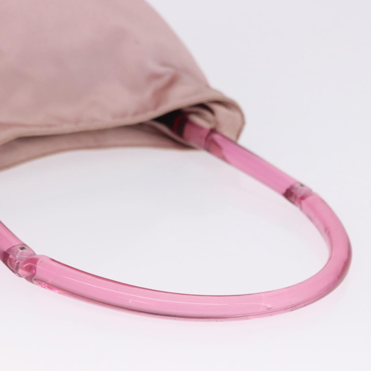 PRADA Shoulder Bag Satin Pink Auth 201126A