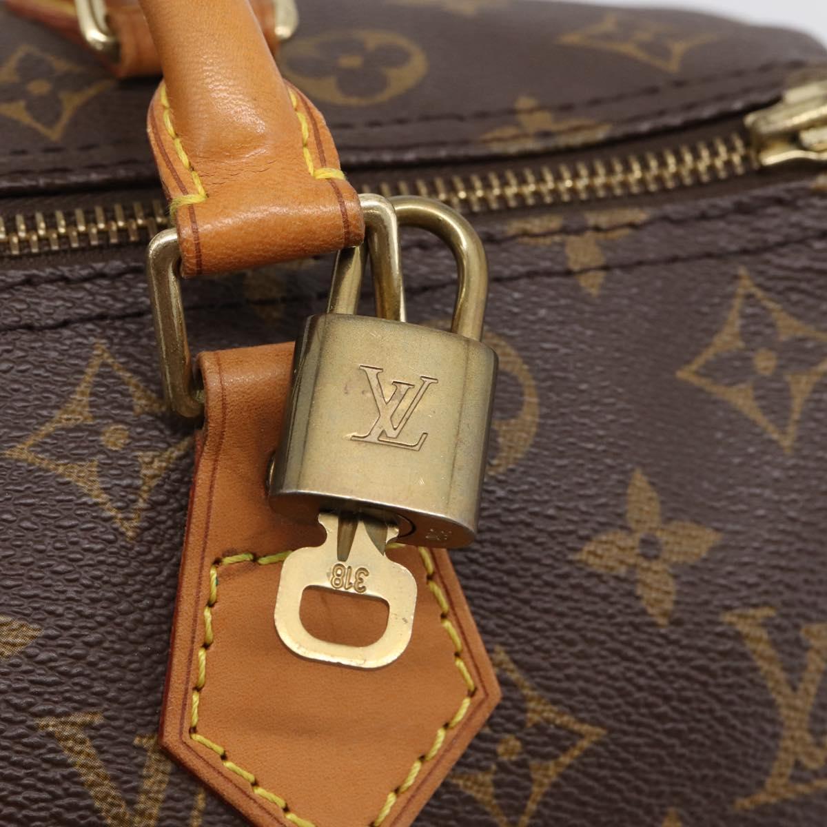 LOUIS VUITTON Monogram Speedy 30 Hand Bag M41526 LV Auth 201127V