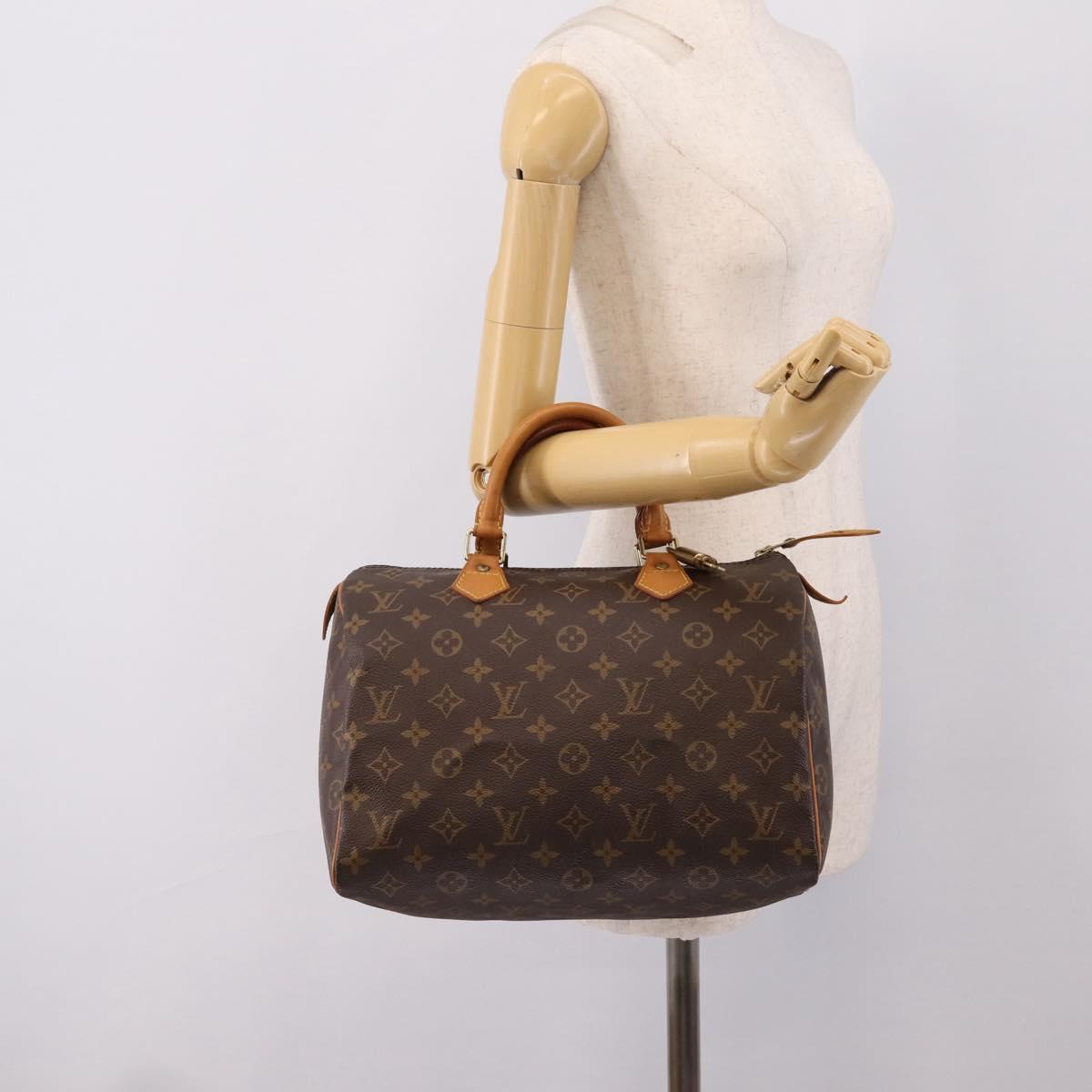 LOUIS VUITTON Monogram Speedy 30 Hand Bag M41526 LV Auth 201127V