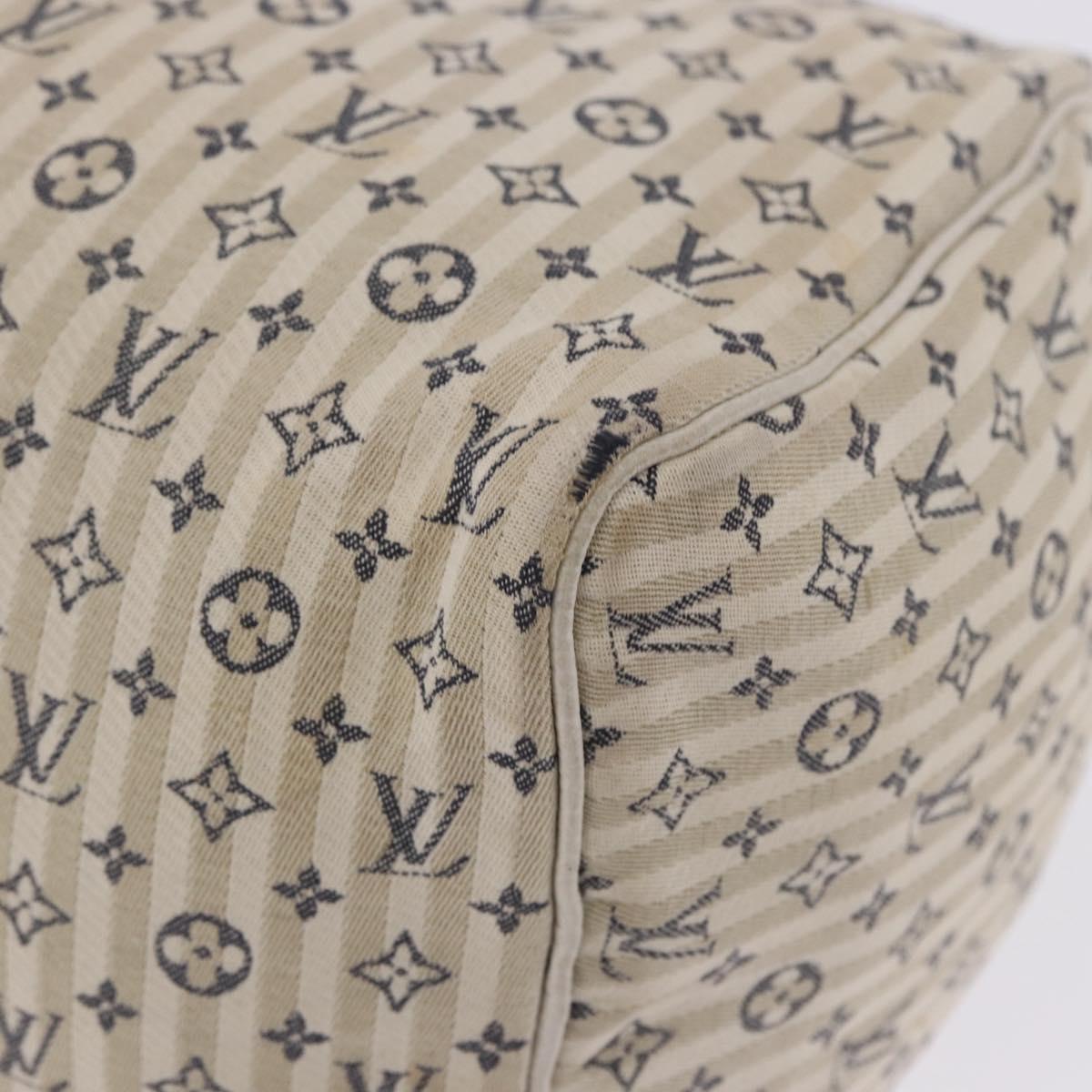 LOUIS VUITTON Monogram Mini Lin Croisette Speedy 30 Bag Blue M95500 Auth 201129A