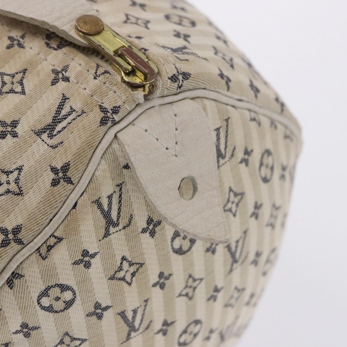 LOUIS VUITTON Monogram Mini Lin Croisette Speedy 30 Bag Blue M95500 Auth 201129A