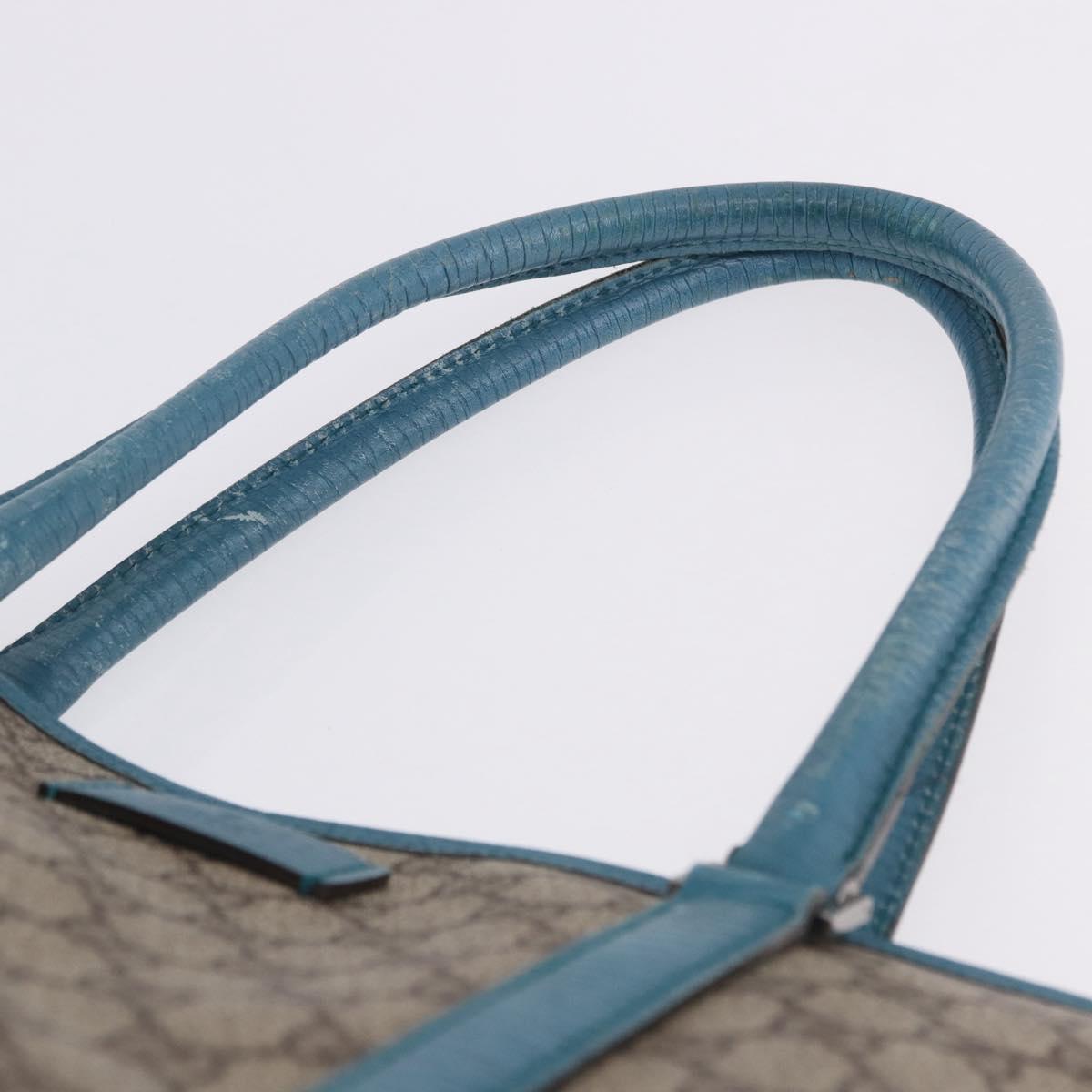 GUCCI GG Supreme Tote Bag PVC Beige Blue 114595 Auth 201138