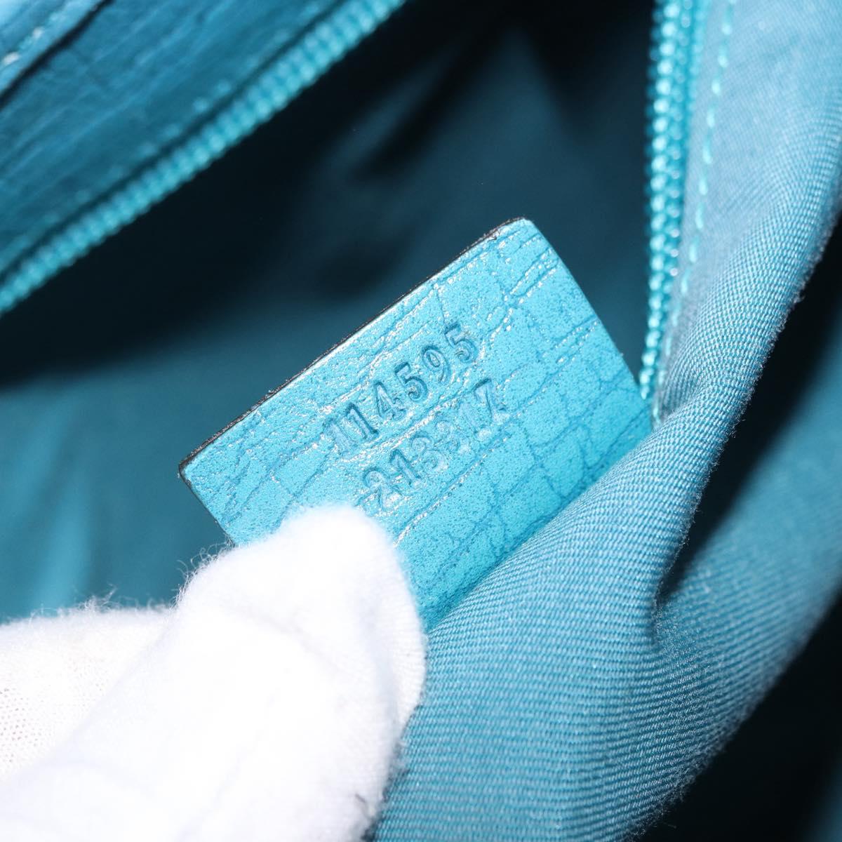 GUCCI GG Supreme Tote Bag PVC Beige Blue 114595 Auth 201138