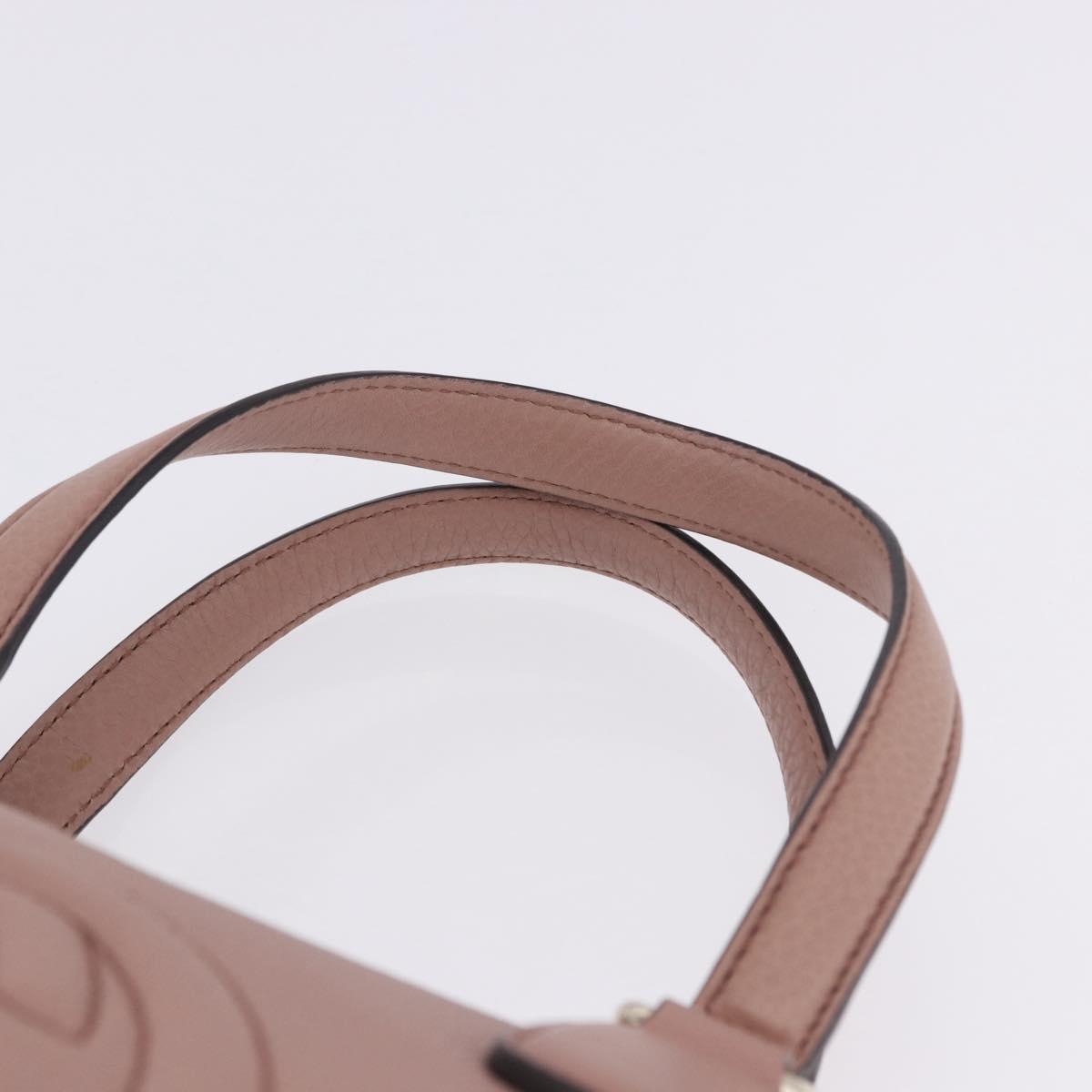 GUCCI Soho Hand Bag Leather Pink Gold Tone 308362 Auth 201141A