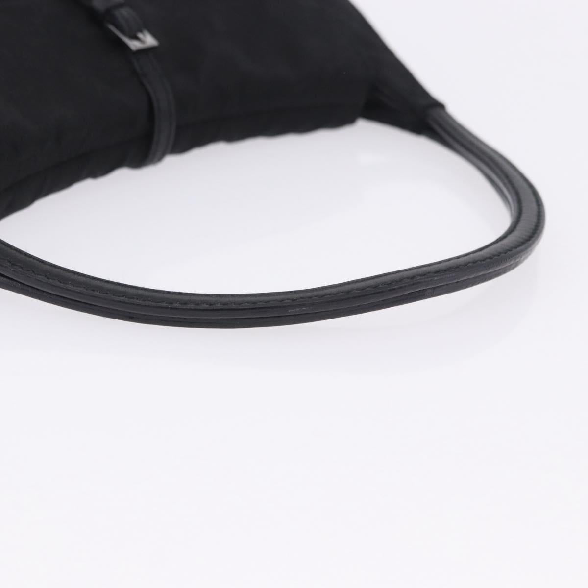 GUCCI GG Canvas Hand Bag Black Silver 005 0851 Auth 201149