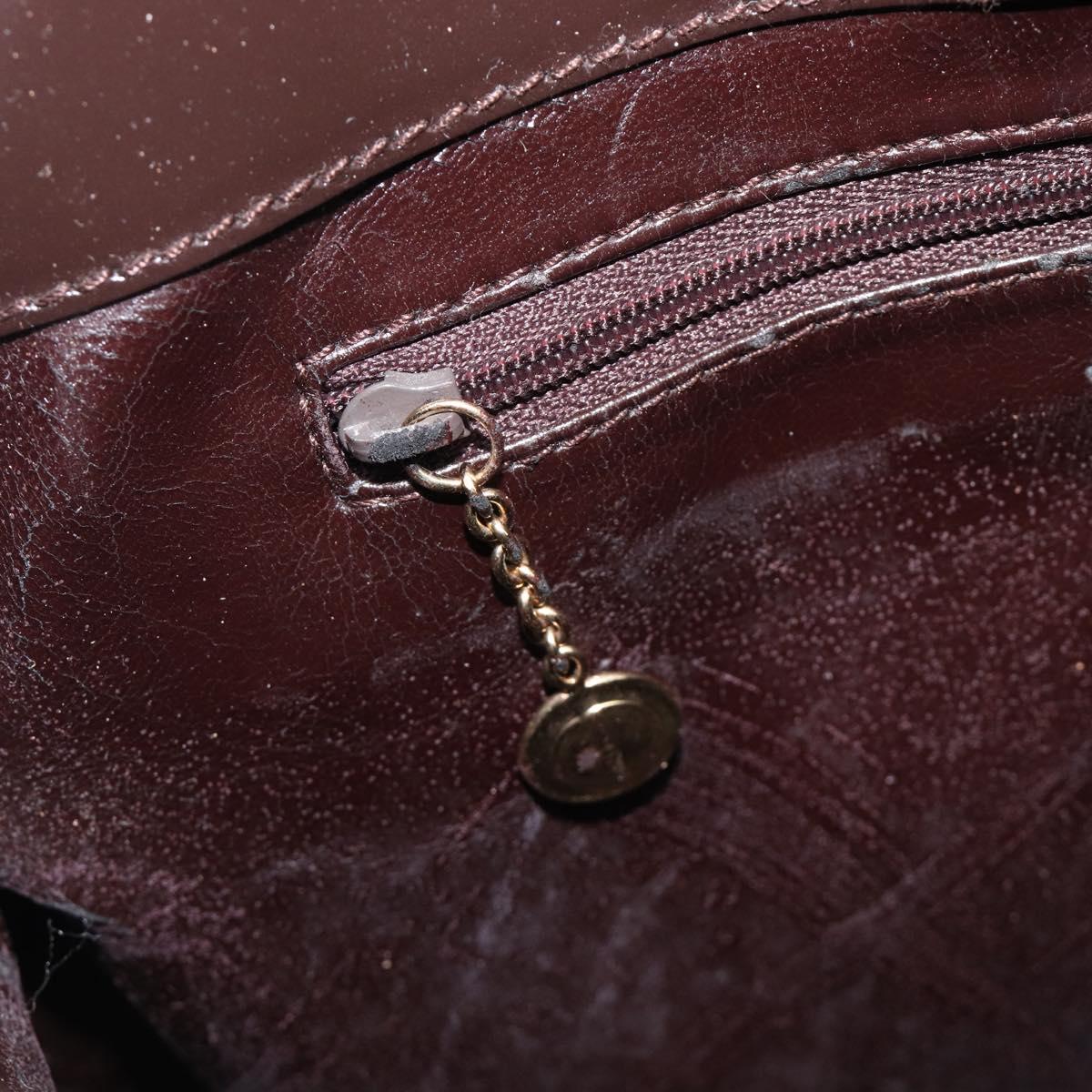 GUCCI Hand Bag Leather Brown Gold Tone 002 2046 0332 Auth 201157