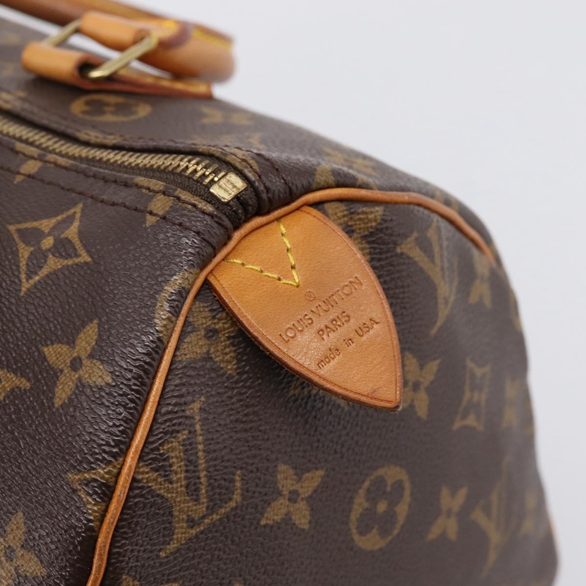 LOUIS VUITTON Monogram Speedy 30 Hand Bag M41526 LV Auth 201168V
