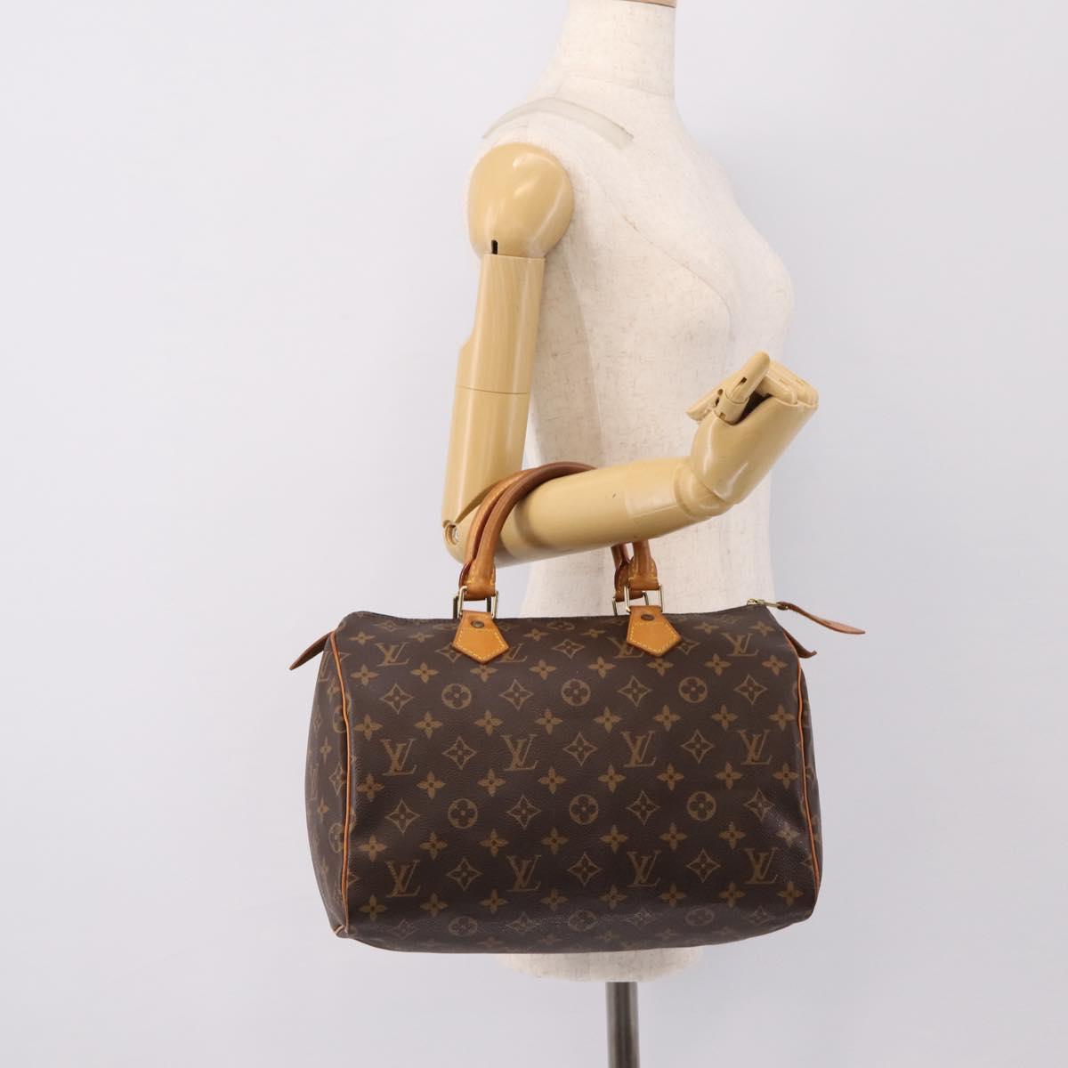 LOUIS VUITTON Monogram Speedy 30 Hand Bag M41526 LV Auth 201168V