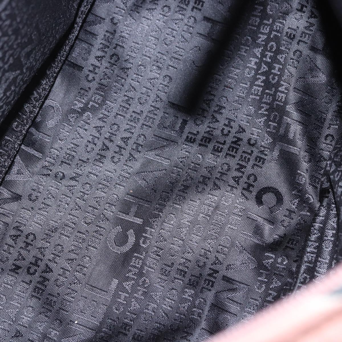 CHANEL Ice Cream Pattern Shoulder Bag Canvas Pink Black CC Auth 201171V