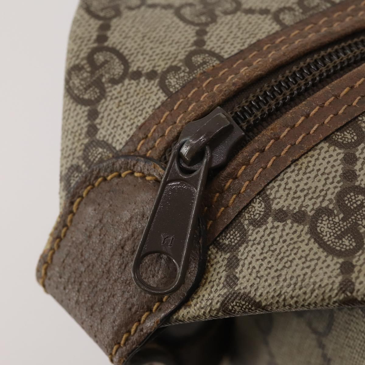 GUCCI GG Supreme Web Sherry Line Tote Bag PVC Beige 002 39 6211 Auth 201174A
