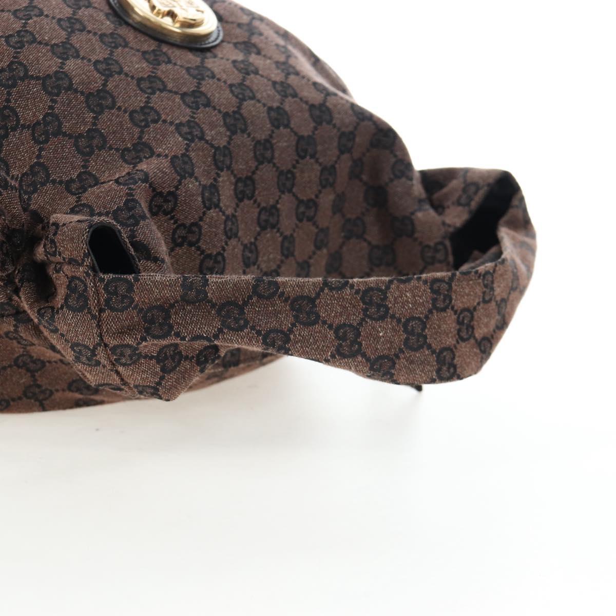 GUCCI GG Canvas Hand Bag Outlet Brown Gold 286307 Auth 201176V