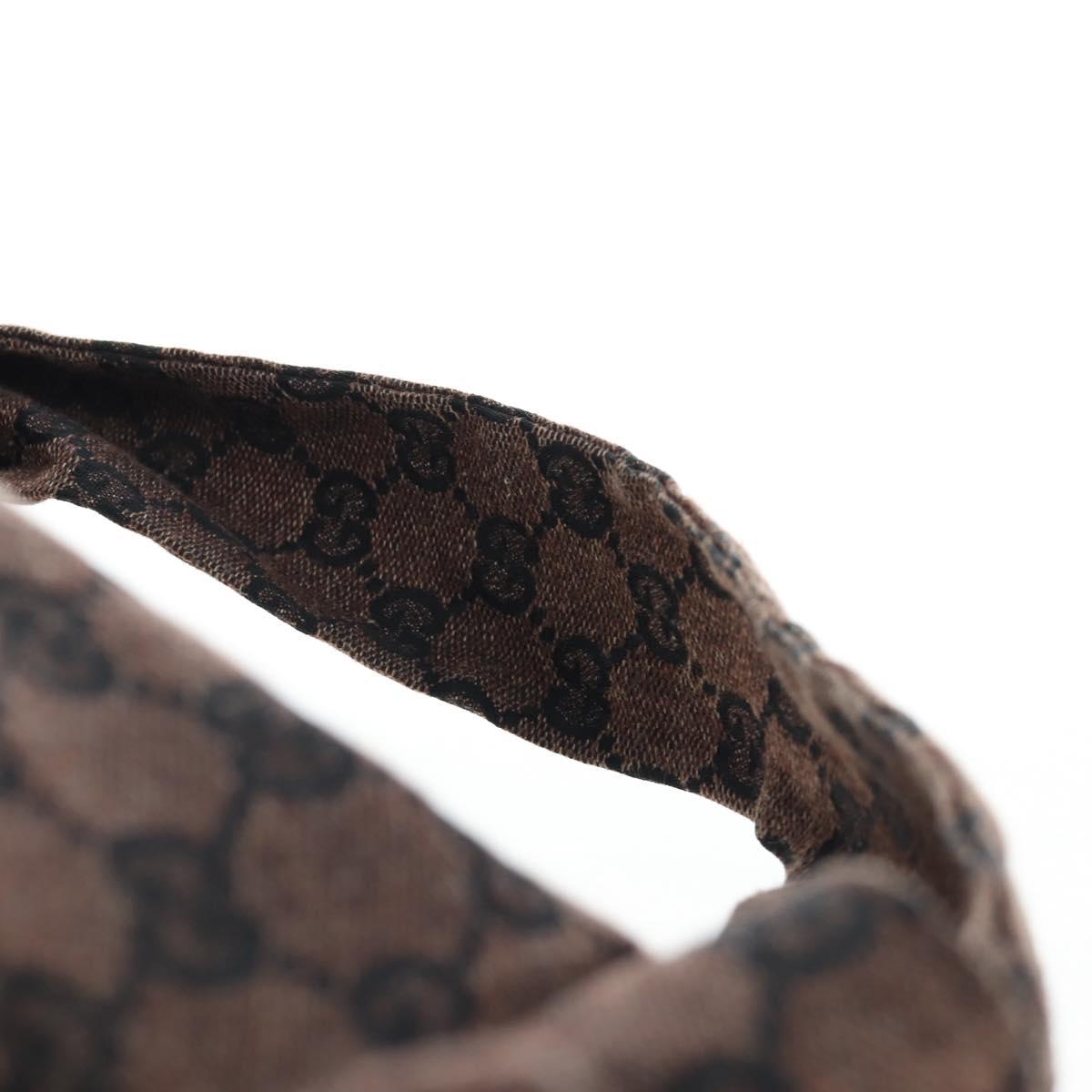 GUCCI GG Canvas Hand Bag Outlet Brown Gold 286307 Auth 201176V