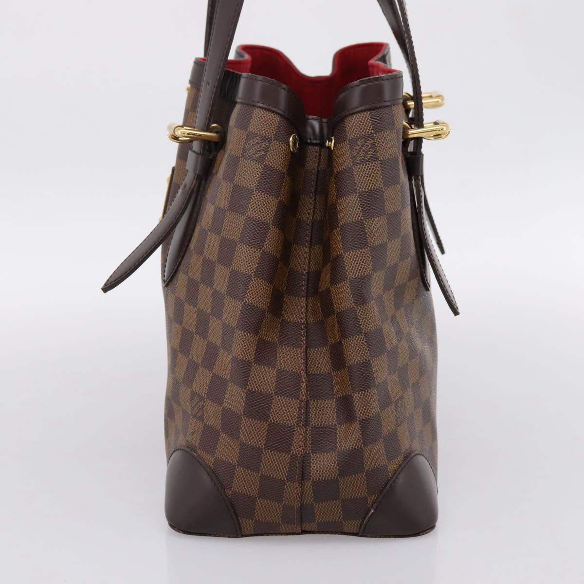 LOUIS VUITTON Damier Ebene Hampstead MM Tote Bag N51204 LV Auth 201177SAV