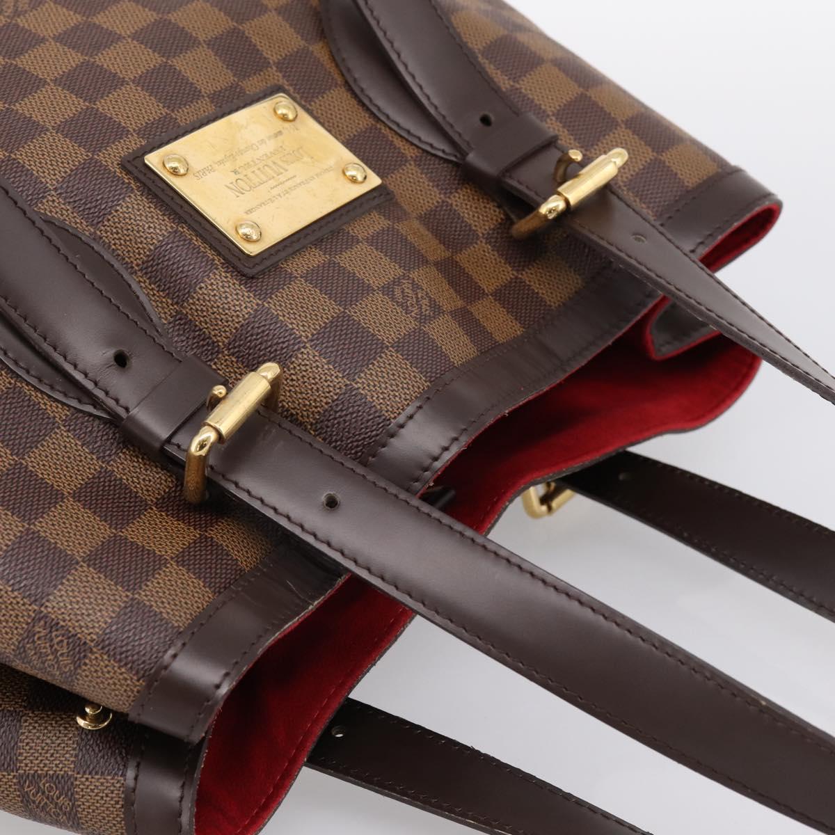 LOUIS VUITTON Damier Ebene Hampstead MM Tote Bag N51204 LV Auth 201177SAV