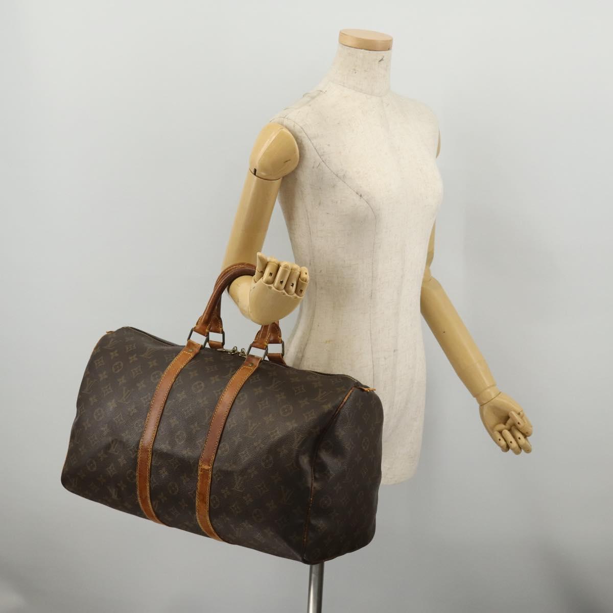 LOUIS VUITTON Monogram Keepall 45 Boston Bag M41428 LV Auth 201180