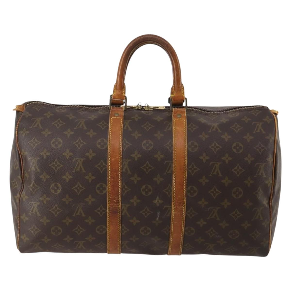 LOUIS VUITTON Monogram Keepall 45 Boston Bag M41428 LV Auth 201180