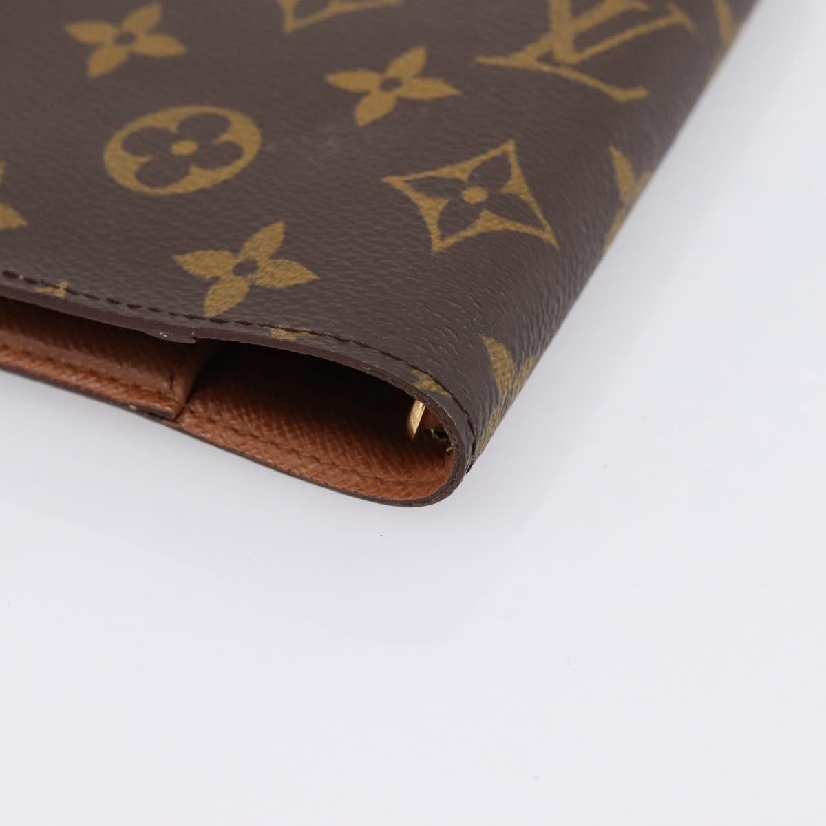 LOUIS VUITTON Monogram Agenda PM Day Planner Cover R20005 LV Auth 201181
