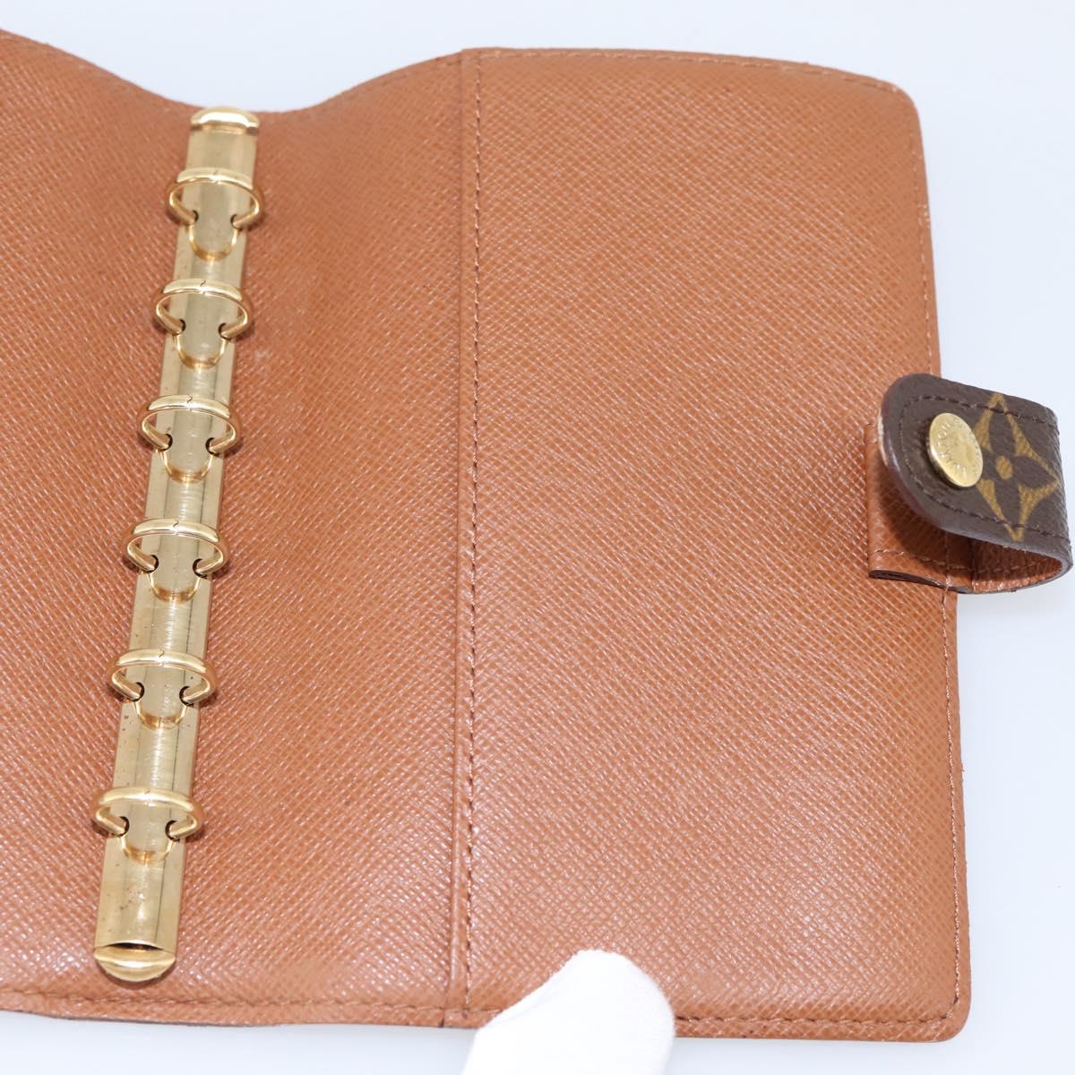 LOUIS VUITTON Monogram Agenda PM Day Planner Cover R20005 LV Auth 201181