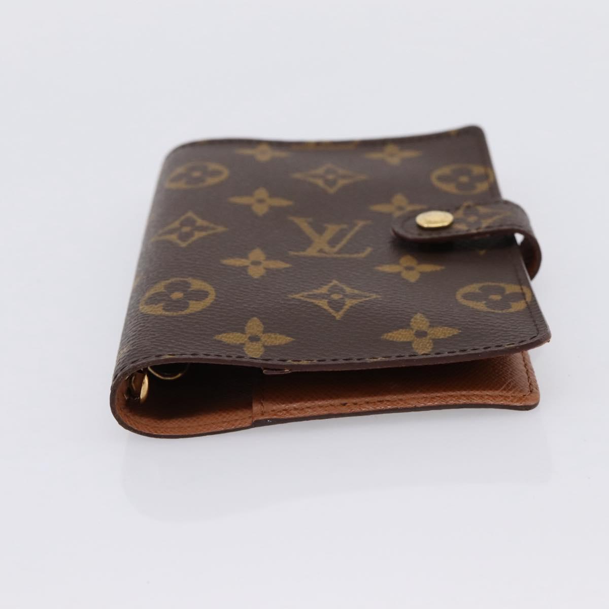 LOUIS VUITTON Monogram Agenda PM Day Planner Cover R20005 LV Auth 201181
