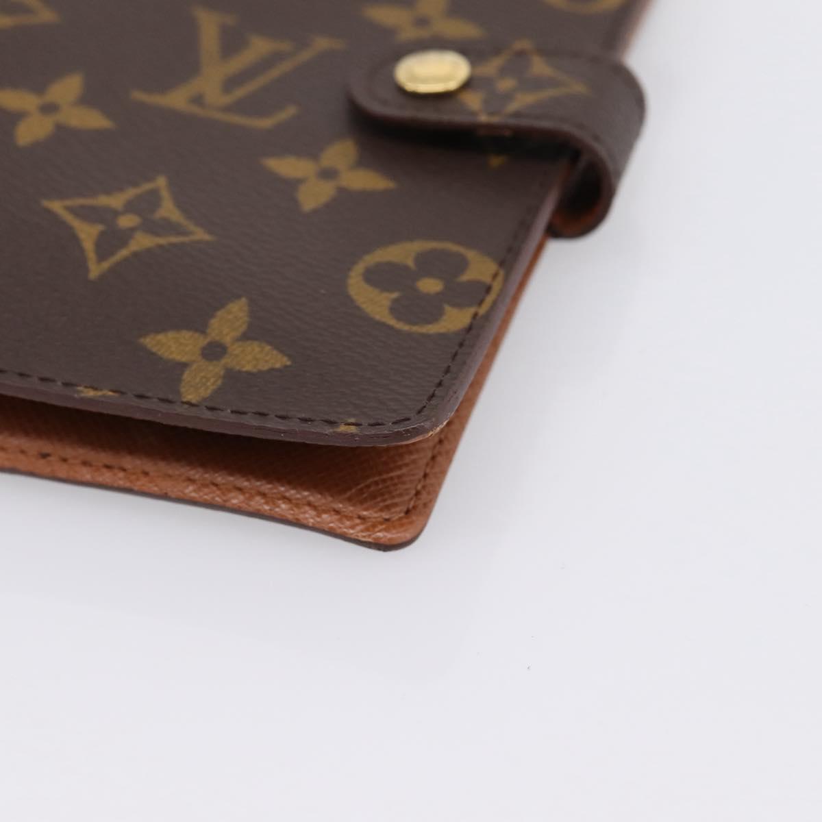 LOUIS VUITTON Monogram Agenda PM Day Planner Cover R20005 LV Auth 201181