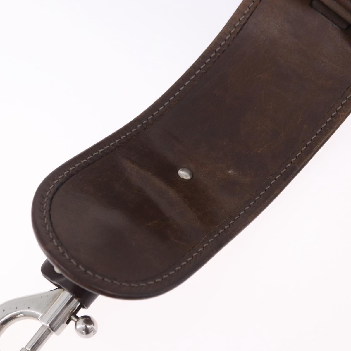 Chloe Kerala Hand Bag Leather Brown Silver Auth 201190
