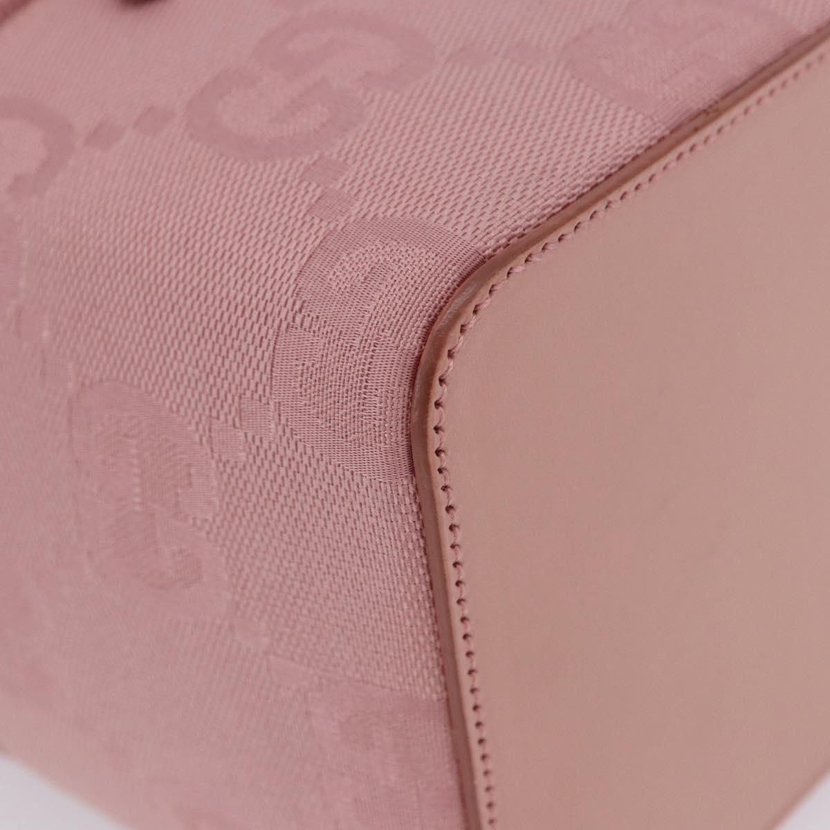 GUCCI GG Canvas Vanity Cosmetic Pouch Pink Silver 039 1052 Auth 201193V