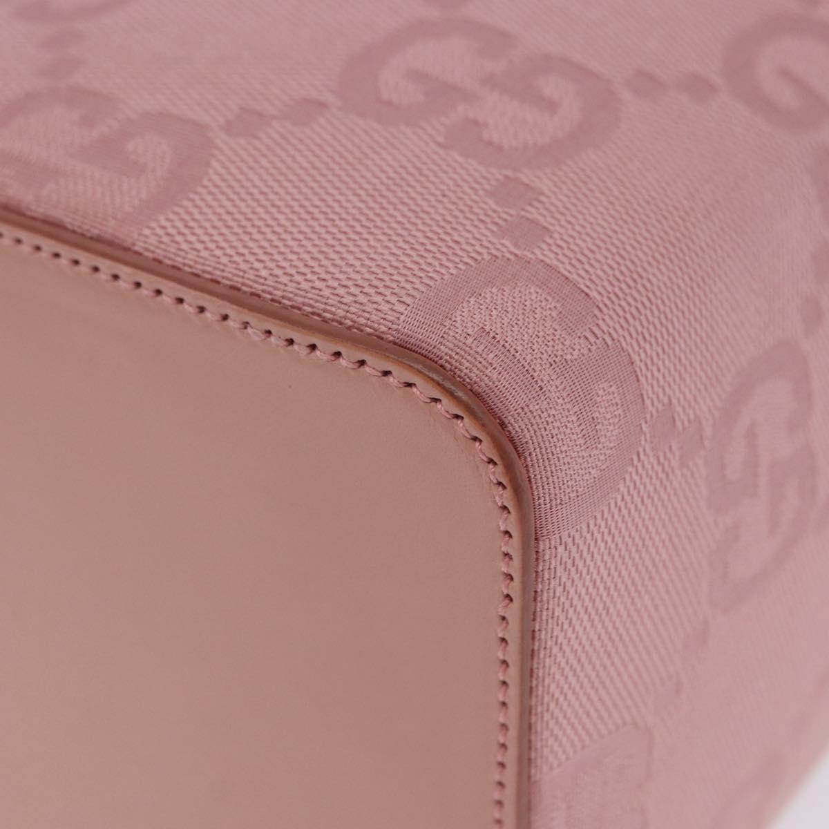 GUCCI GG Canvas Vanity Cosmetic Pouch Pink Silver 039 1052 Auth 201193V
