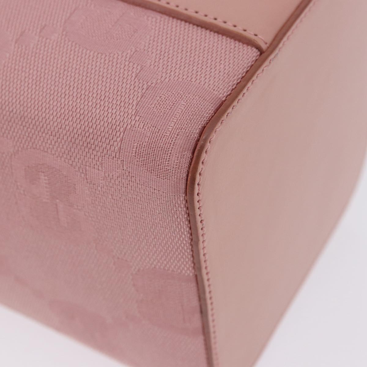 GUCCI GG Canvas Vanity Cosmetic Pouch Pink Silver 039 1052 Auth 201193V