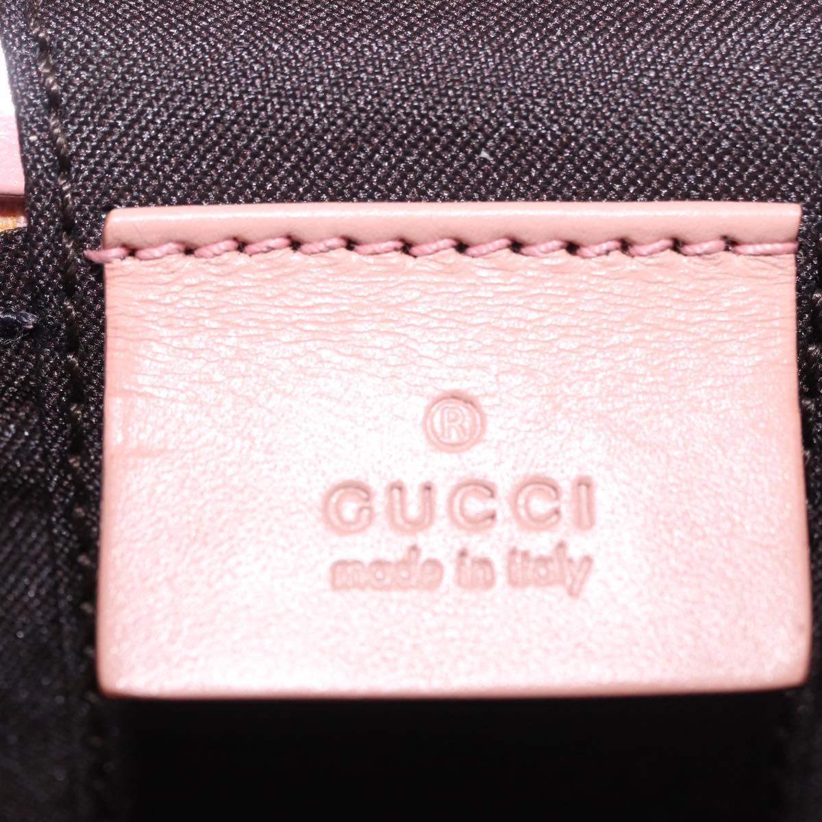 GUCCI GG Canvas Vanity Cosmetic Pouch Pink Silver 039 1052 Auth 201193V