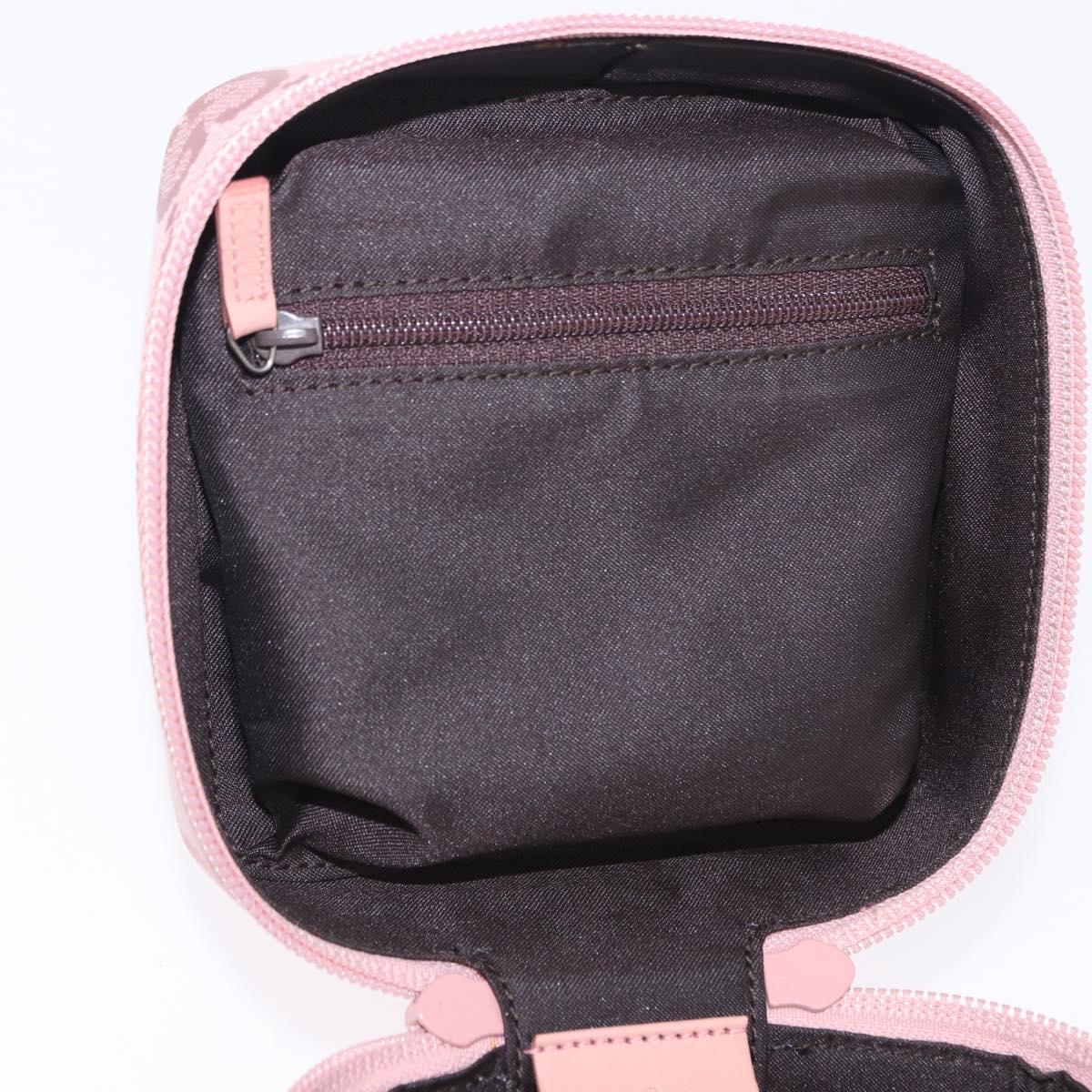 GUCCI GG Canvas Vanity Cosmetic Pouch Pink Silver 039 1052 Auth 201193V