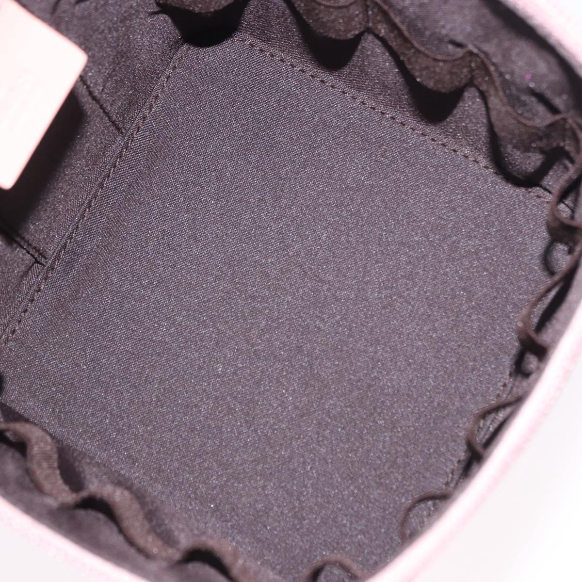 GUCCI GG Canvas Vanity Cosmetic Pouch Pink Silver 039 1052 Auth 201193V