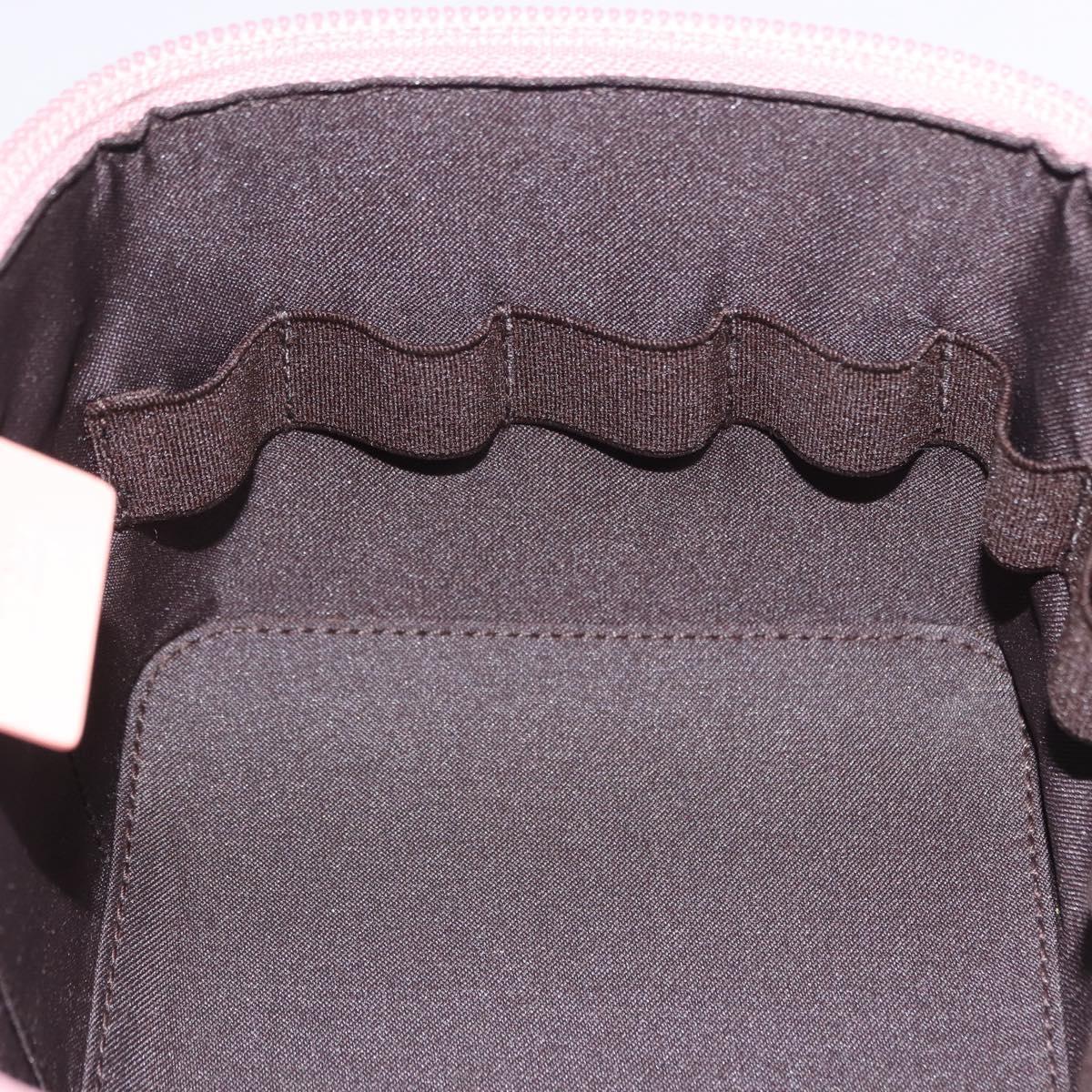 GUCCI GG Canvas Vanity Cosmetic Pouch Pink Silver 039 1052 Auth 201193V