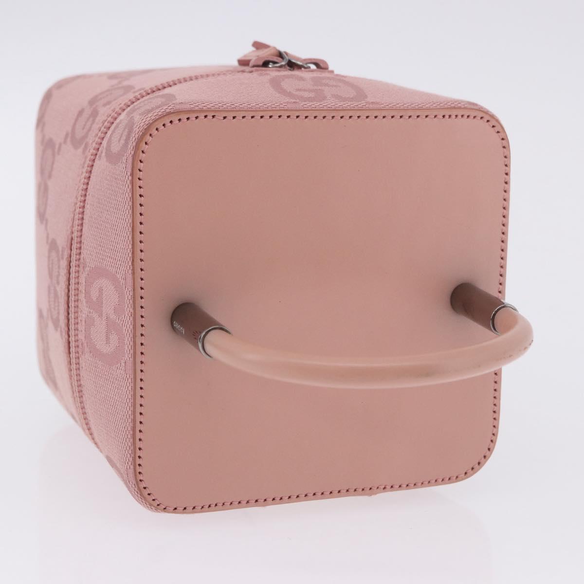 GUCCI GG Canvas Vanity Cosmetic Pouch Pink Silver 039 1052 Auth 201193V