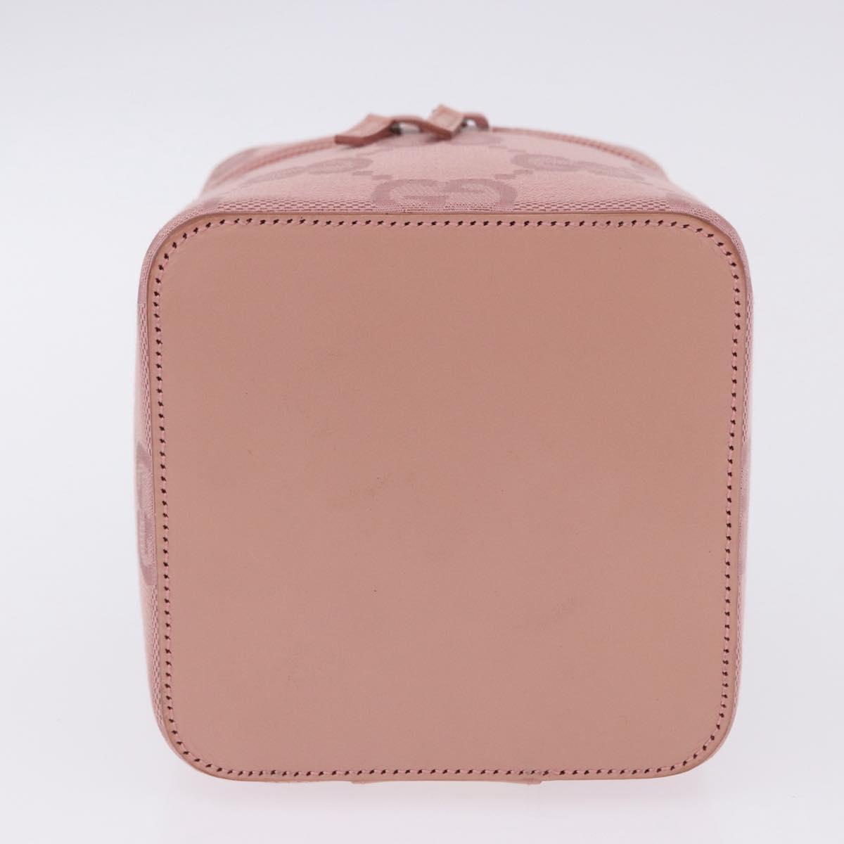 GUCCI GG Canvas Vanity Cosmetic Pouch Pink Silver 039 1052 Auth 201193V