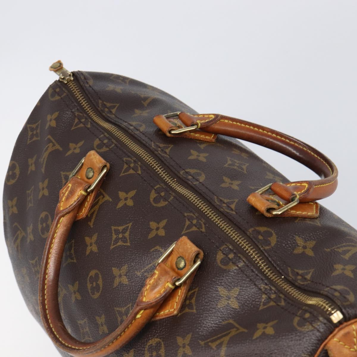 LOUIS VUITTON Monogram Speedy 35 Hand Bag M41524 LV Auth 201198