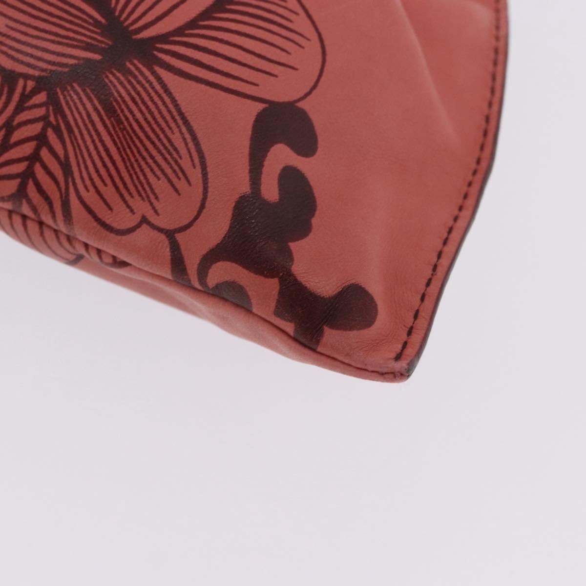 GUCCI Bamboo Hand Bag Leather Pink Gold 95231 Auth 201206V