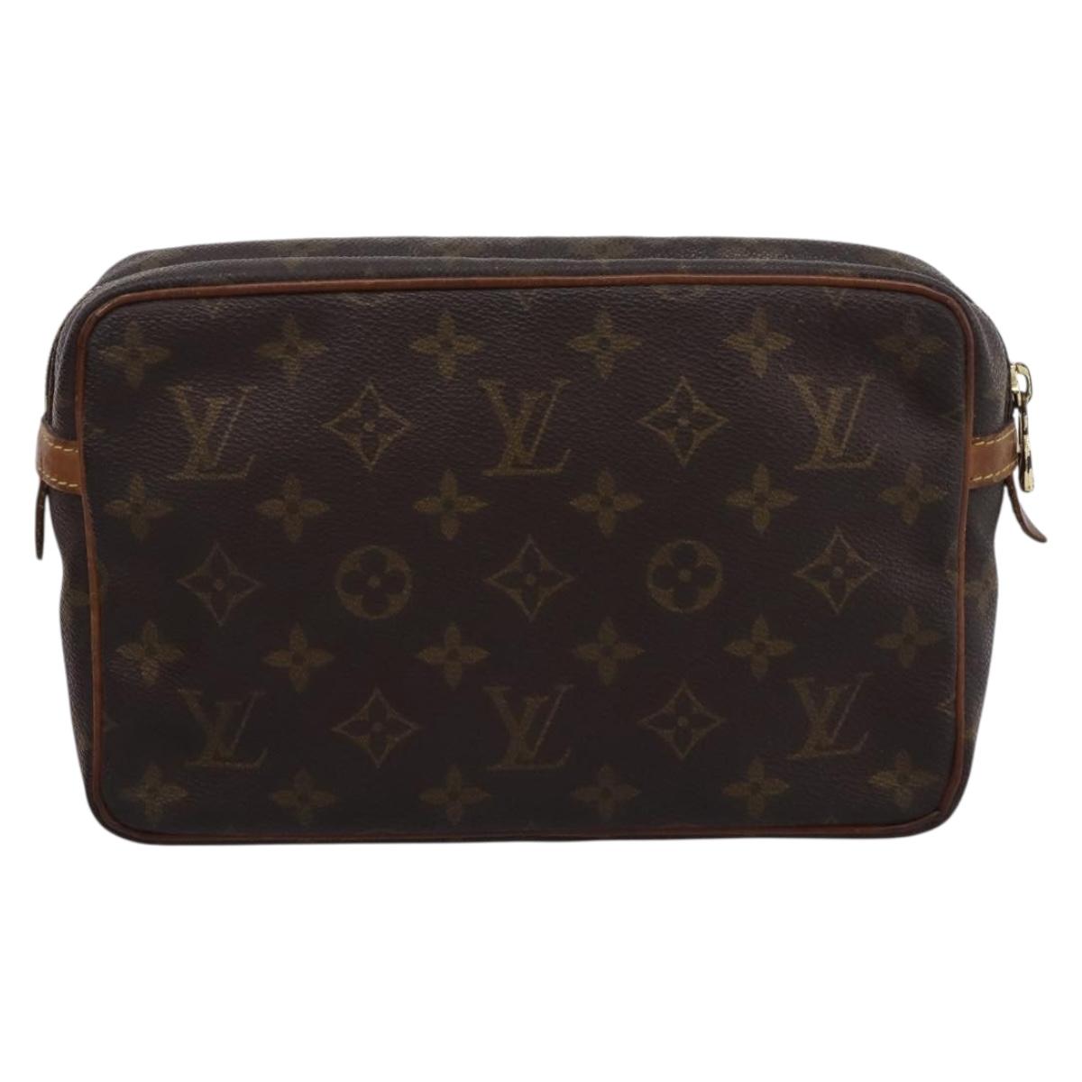 LOUIS VUITTON Monogram Compiegne 23 Clutch Bag M51847 LV Auth 201211
