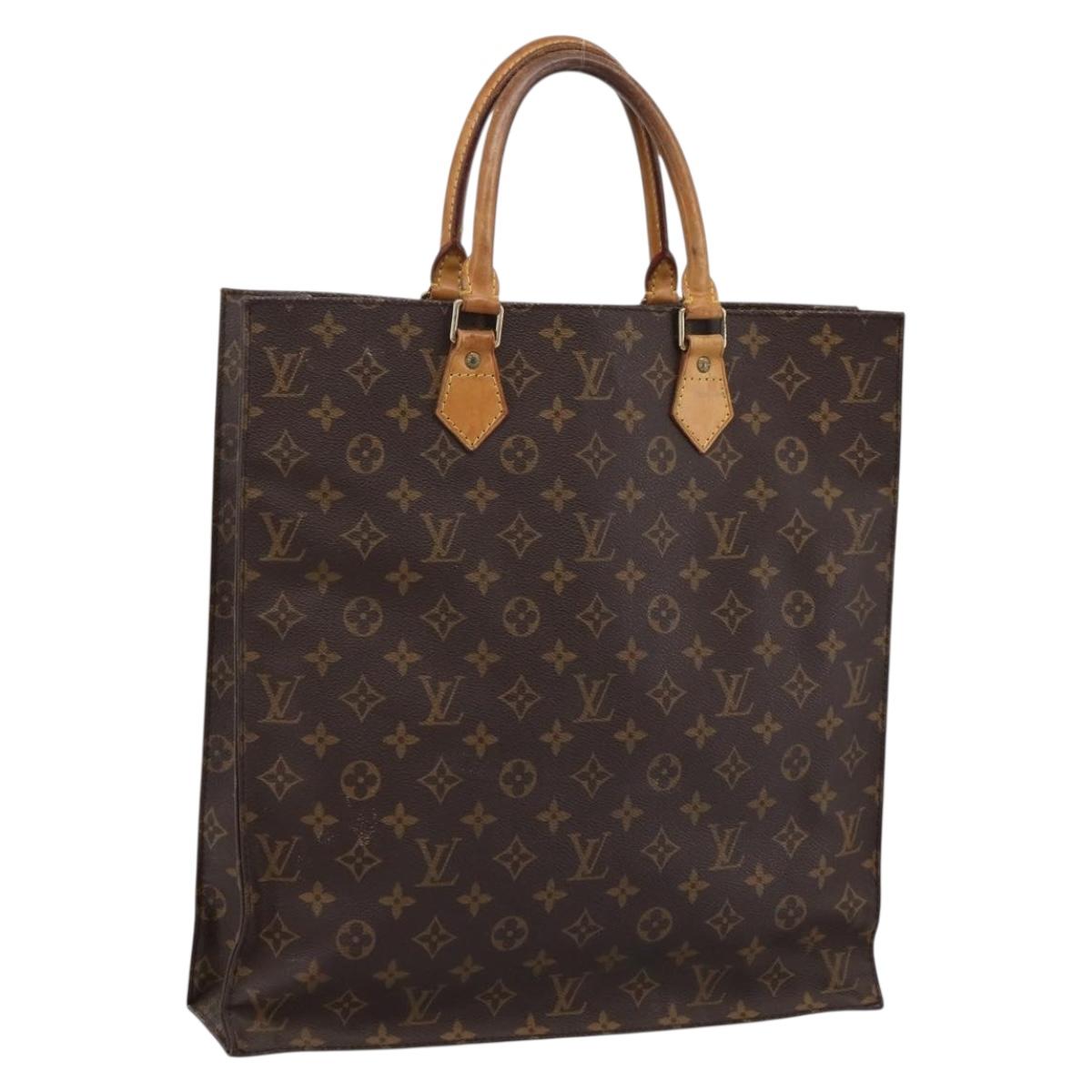 LOUIS VUITTON Monogram Sac Plat Hand Bag M51140 LV Auth 201214