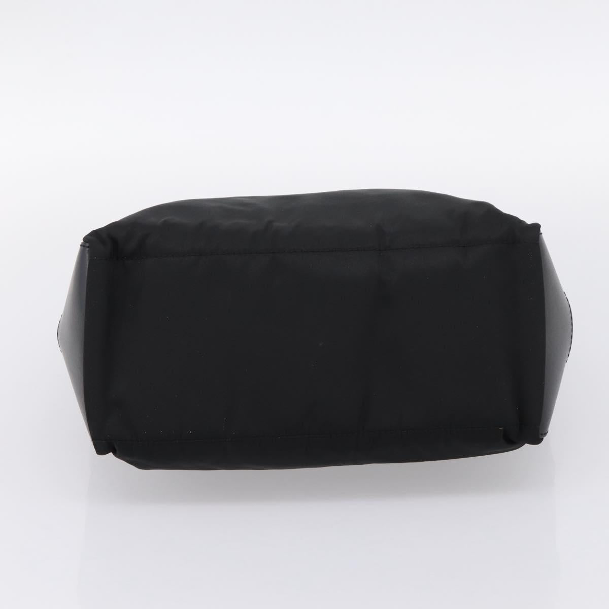 PRADA Shoulder Bag Nylon Black Silver Auth 201223A