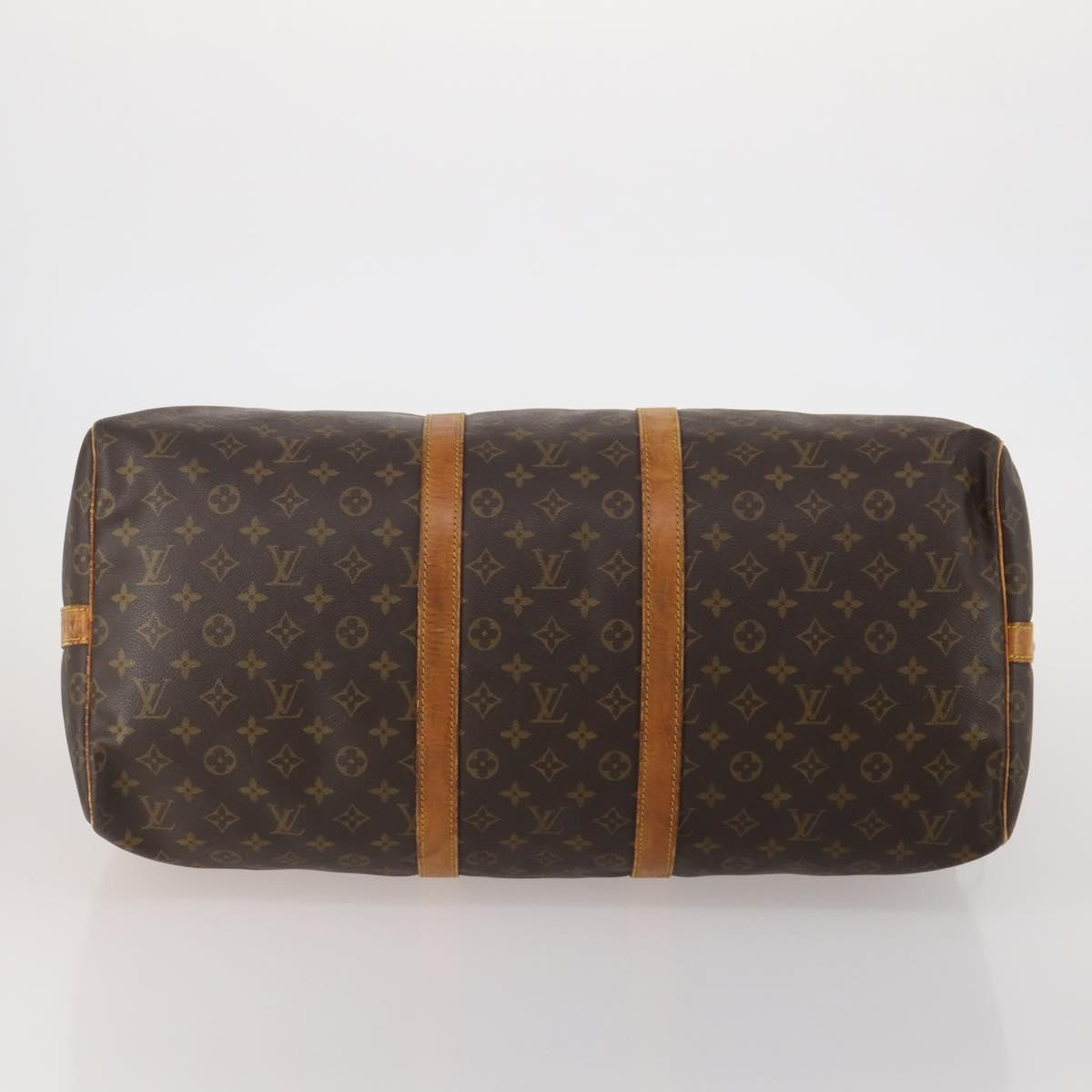 LOUIS VUITTON Monogram Keepall Bandouliere 55 Boston Bag M41414 LV Auth 201227