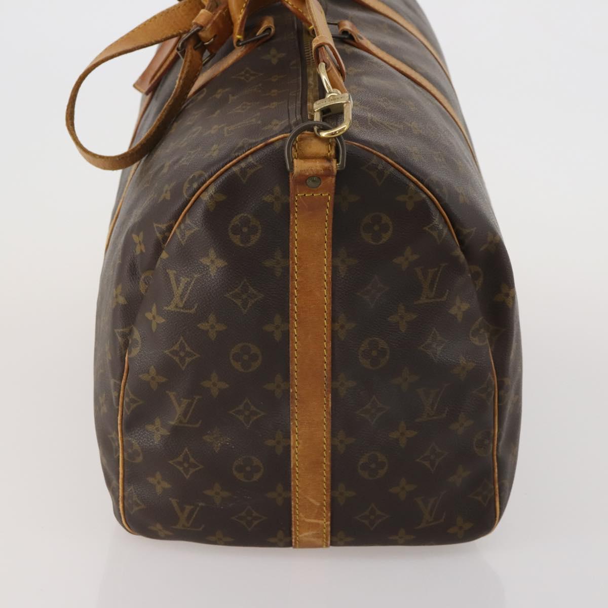 LOUIS VUITTON Monogram Keepall Bandouliere 55 Boston Bag M41414 LV Auth 201227