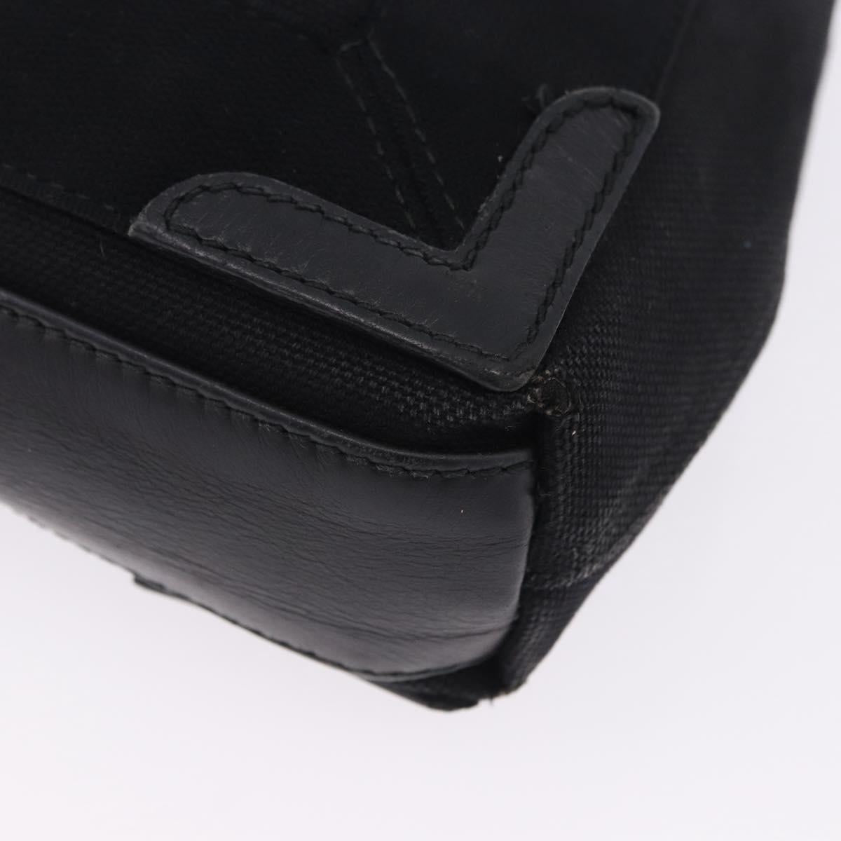 BALENCIAGA Navy Cabas XS Hand Bag Canvas Black Silver 390346 Auth 201237A